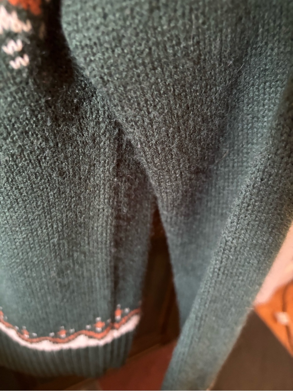 Kiel James Patrick Green Pumpkin Fair Isle Knit Sweater - Women's - Picture 2 of 3